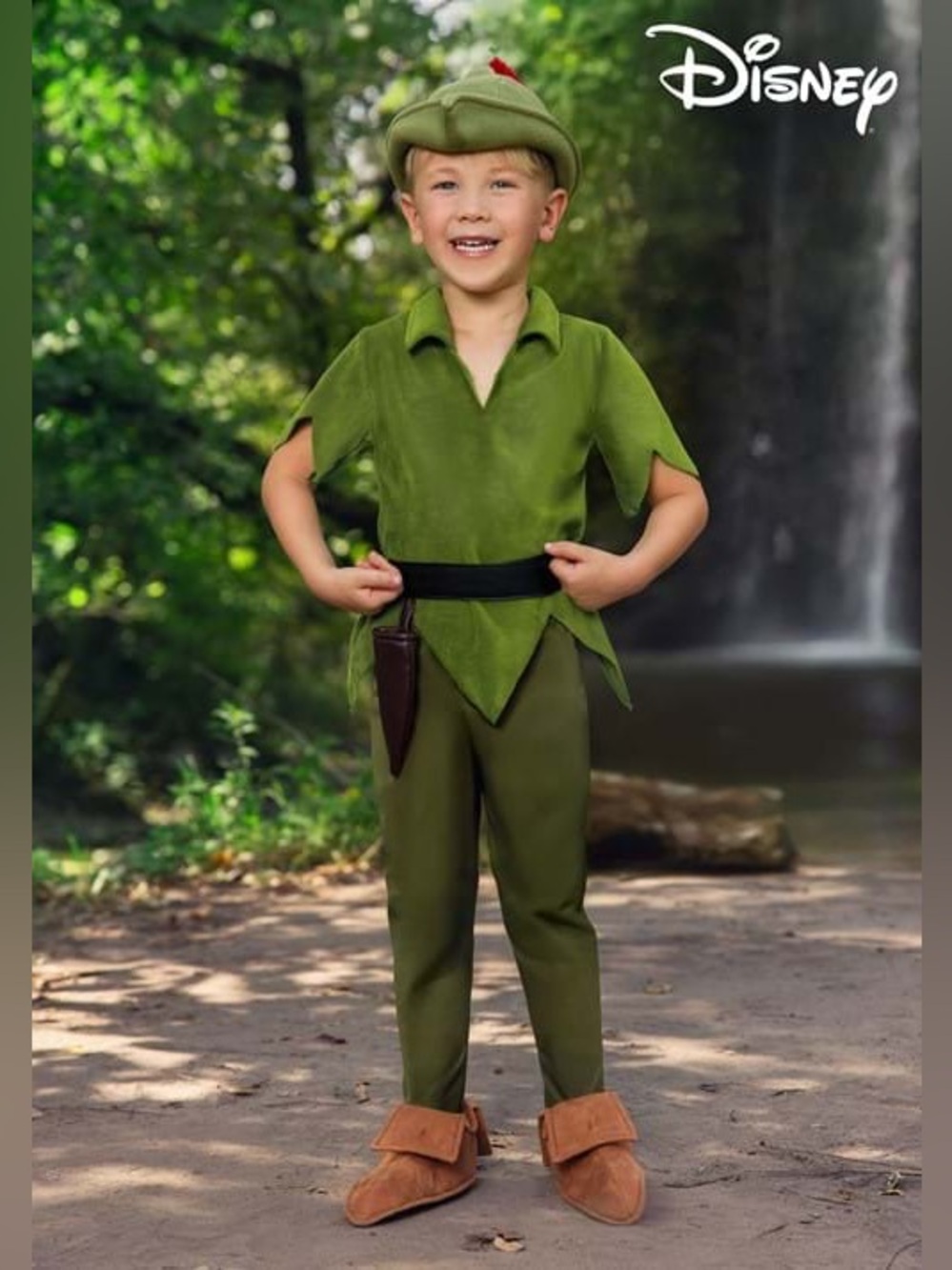 Disney Green Peter Pan Kids Costume Set with Hat and Boot Covers